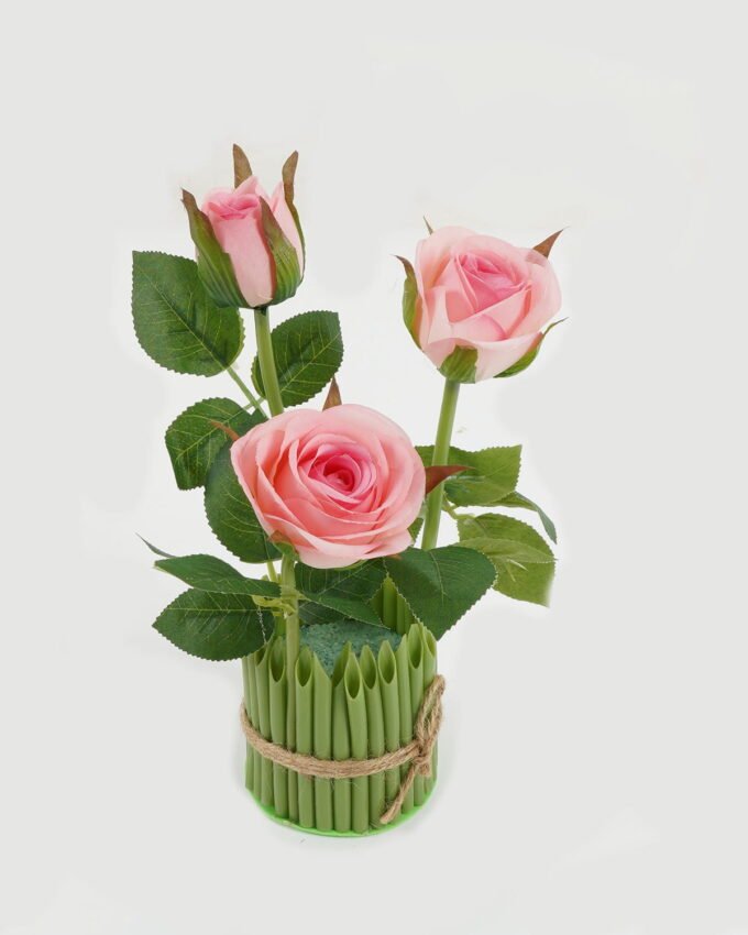 Artificial Table Plants 13*13*23cm rose *3 GS-69022010-P1 Potted Flowers&Plants YeahFlower is one of Chinese leading OEM manufacturers and exporters , supplying the silk flowers, wholesale artificial trees