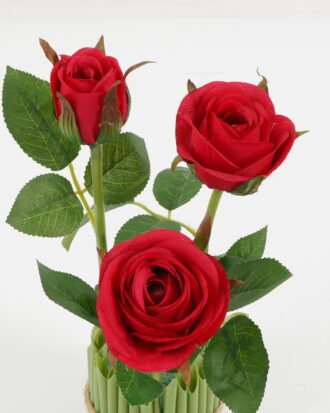 Artificial Table Plants 13*13*23cm rose *3 GS-69022010-R1 Potted Flowers&Plants YeahFlower is one of Chinese leading OEM manufacturers and exporters , supplying the silk flowers, wholesale artificial trees