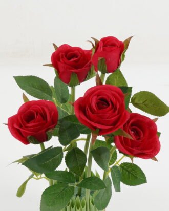 Artificial Table Plants 18*18*32cm rose *5 GS-69022009-R1 Potted Flowers&Plants YeahFlower is one of Chinese leading OEM manufacturers and exporters , supplying the silk flowers, wholesale artificial trees