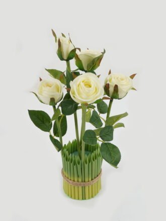Artificial Table Plants 13*13*23cm rose *3 GS-69022010-P1 Potted Flowers&Plants 3,000+ sqm showroom with thousands of artificial flowers, plants & trees ready for global sourcing.