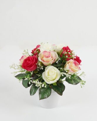 Artificial Flower 19*19*20cm Rose *12 in PP pot GS-64223003-P1 Potted Flowers&Plants YeahFlower is one of Chinese leading OEM manufacturers and exporters , supplying the silk flowers, wholesale artificial trees
