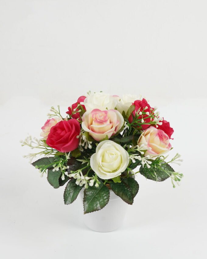 Artificial Flower 19*19*20cm Rose *12 in PP pot GS-64223003-P1 Potted Flowers&Plants YeahFlower is one of Chinese leading OEM manufacturers and exporters , supplying the silk flowers, wholesale artificial trees