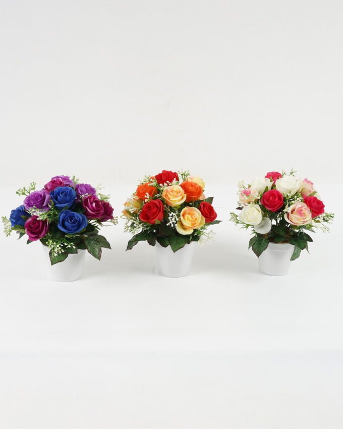 Artificial Flower 19*19*20cm Rose *12 in PP pot GS-64223003 Potted Flowers&Plants YeahFlower is one of Chinese leading OEM manufacturers and exporters , supplying the silk flowers, wholesale artificial trees