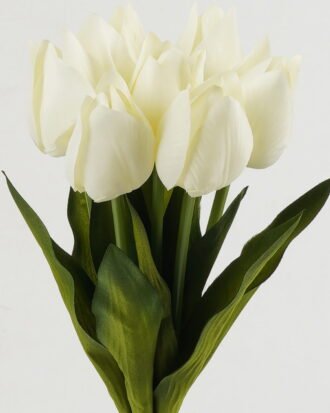 Artificial Flower 15*15*44cm Tulipa *7 bush GS-12823002-W1 Bouquet YeahFlower is one of Chinese leading OEM manufacturers and exporters , supplying the silk flowers, wholesale artificial trees