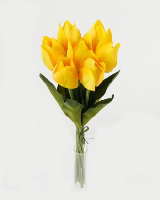 Artificial Flower 15*15*44cm Tulipa *7 bush GS-12823002-Y1 Bouquet YeahFlower is one of Chinese leading OEM manufacturers and exporters , supplying the silk flowers, wholesale artificial trees