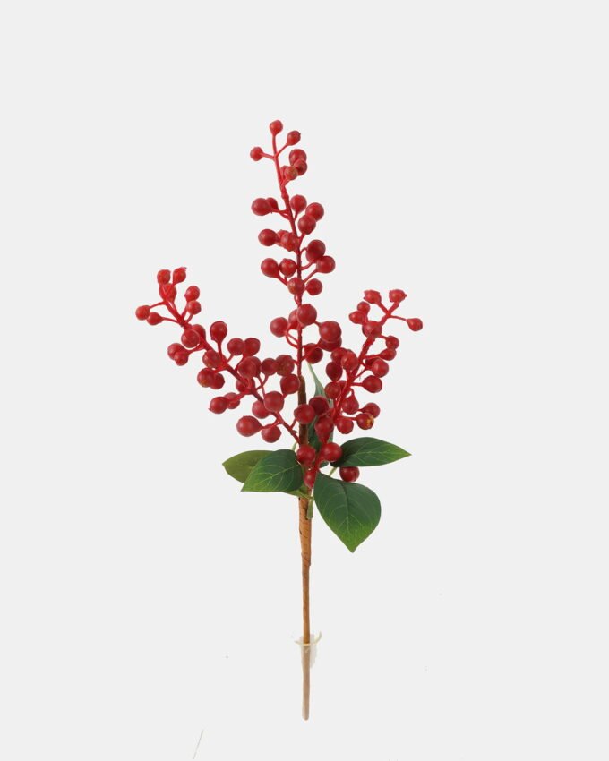 Artificial Branch fruit 13*13*39cm Fruit *3 single stem GS-57723007-R1 Single Flowers YeahFlower is one of Chinese leading OEM manufacturers and exporters , supplying the silk flowers, wholesale artificial trees