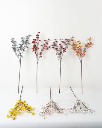 Artificial Branch fruit 12*12*78cm Fruit spray *3 single stem GS-57723008 Single Flowers YeahFlower is one of Chinese leading OEM manufacturers and exporters , supplying the silk flowers, wholesale artificial trees