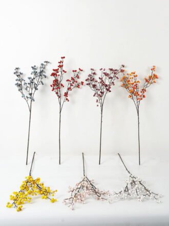 Artificial Branch fruit 12*12*78cm Fruit spray *3 single stem GS-57723008-W1 Single Flowers 3,000+ sqm showroom with thousands of artificial flowers, plants & trees ready for global sourcing.