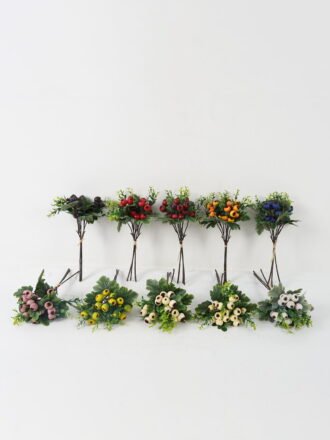 Artificial Branch fruit 20*20*35cm Hawthorn *3 bush GS-57723003-B1 Bouquet 3,000+ sqm showroom with thousands of artificial flowers, plants & trees ready for global sourcing.