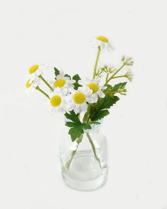 Artificial Flower 8*6*15cm Chamomile  in glass ware GS-16823029-W1 Potted Flowers&Plants YeahFlower is one of Chinese leading OEM manufacturers and exporters , supplying the silk flowers, wholesale artificial trees