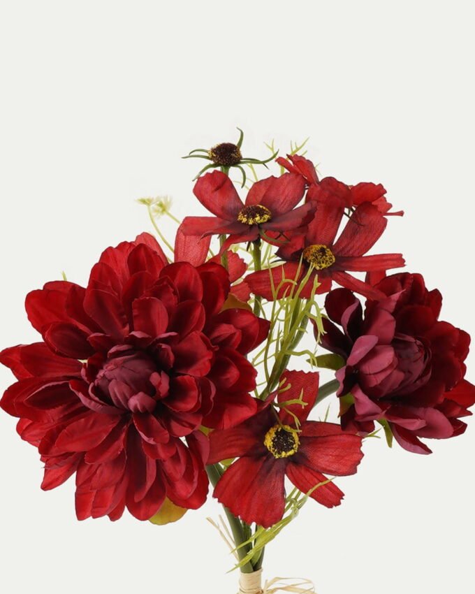 Artificial Flower 17*17*28cm Dahlia *4 bundle GS-58823022-R1 Bouquet YeahFlower is one of Chinese leading OEM manufacturers and exporters , supplying the silk flowers, wholesale artificial trees