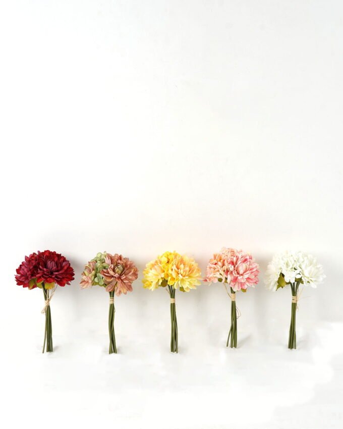 Artificial Flower 18*18*27cm Dahlia *5 bundle GS-58823023 Bouquet YeahFlower is one of Chinese leading OEM manufacturers and exporters , supplying the silk flowers, wholesale artificial trees