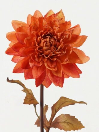 Artificial Flower 14*14*73cm Dahlia single stem(Burn the side) GS-128J23014-W1 Single Flowers 3,000+ sqm showroom with thousands of artificial flowers, plants & trees ready for global sourcing.