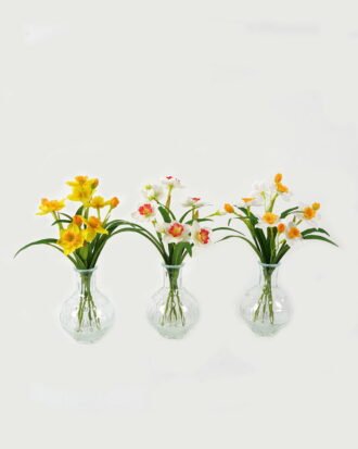 Artificial Flower 25*17*33cm Narcissus in glass ware GS-16823032 Potted Flowers&Plants YeahFlower is one of Chinese leading OEM manufacturers and exporters , supplying the silk flowers, wholesale artificial trees