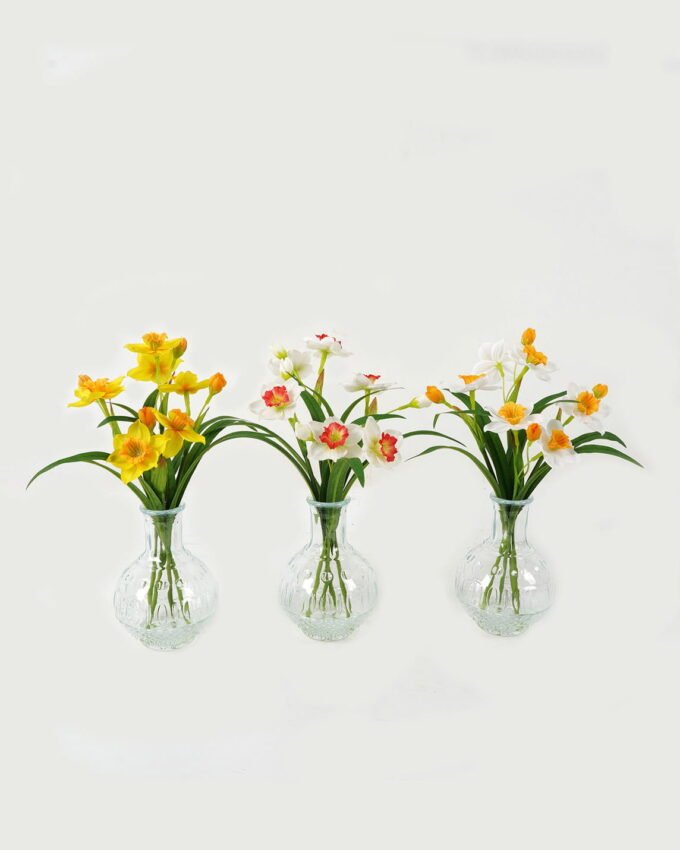 Artificial Flower 25*17*33cm Narcissus in glass ware GS-16823032 Potted Flowers&Plants YeahFlower is one of Chinese leading OEM manufacturers and exporters , supplying the silk flowers, wholesale artificial trees