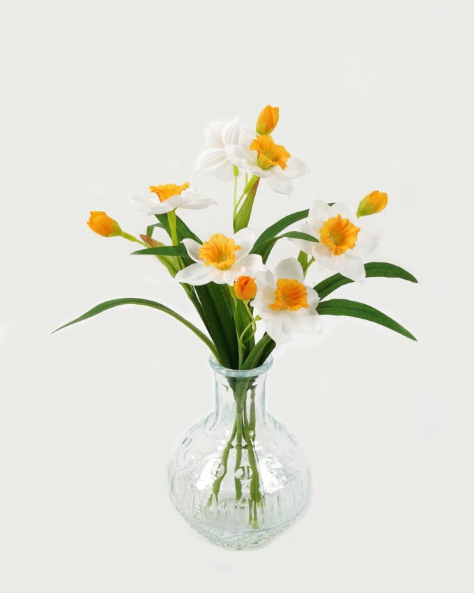 Artificial Flower 25*17*33cm Narcissus in glass ware GS-16823032 Potted Flowers&Plants YeahFlower is one of Chinese leading OEM manufacturers and exporters , supplying the silk flowers, wholesale artificial trees