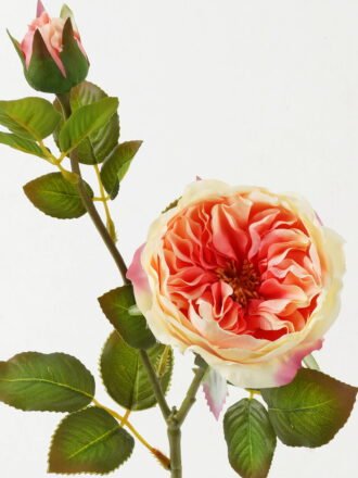 Artificial Flower 18*18*66cm Rose *2 single stem GS-128J23003-W1 Single Flowers 3,000+ sqm showroom with thousands of artificial flowers, plants & trees ready for global sourcing.