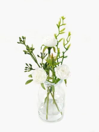 Artificial Flower 13*8*15cm Rose in glass ware GS-16823028 Potted Flowers&Plants 3,000+ sqm showroom with thousands of artificial flowers, plants & trees ready for global sourcing.