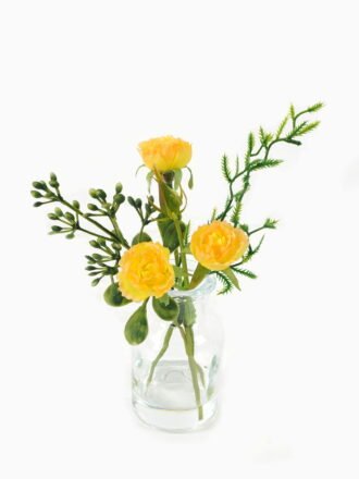 Artificial Flower 13*8*15cm Rose in glass ware GS-16823028-W1 Potted Flowers&Plants 3,000+ sqm showroom with thousands of artificial flowers, plants & trees ready for global sourcing.