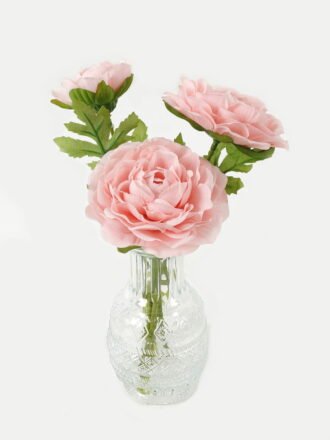 Artificial Flower 17*16*25cm Rose in glass ware GS-16823033-G1 Potted Flowers&Plants 3,000+ sqm showroom with thousands of artificial flowers, plants & trees ready for global sourcing.