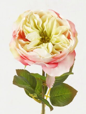 Artificial Flower 17*17*66cm Rose single stem GS-128J23004-W1 Single Flowers 3,000+ sqm showroom with thousands of artificial flowers, plants & trees ready for global sourcing.