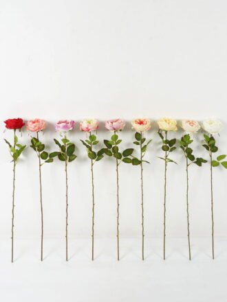 Artificial Flower 17*17*66cm Rose single stem GS-128J23004-P3 Single Flowers 3,000+ sqm showroom with thousands of artificial flowers, plants & trees ready for global sourcing.