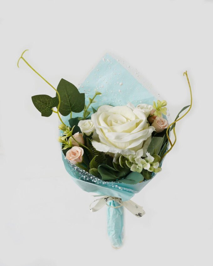 Artificial Flower 17*25CM Rose?with?paper?wrapped GS-59220012-W1 Bouquet YeahFlower is one of Chinese leading OEM manufacturers and exporters , supplying the silk flowers, wholesale artificial trees