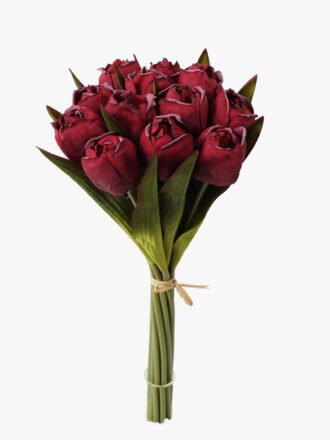 Artificial Flower 18*18*34cm Tulipa *12 bundle(Burn the side) GS-12823003 Bouquet 3,000+ sqm showroom with thousands of artificial flowers, plants & trees ready for global sourcing.