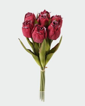Artificial Flower 15*15*41cm Tulipa *7 bundle(Burn the side) GS-12823004-R1 Bouquet YeahFlower is one of Chinese leading OEM manufacturers and exporters , supplying the silk flowers, wholesale artificial trees