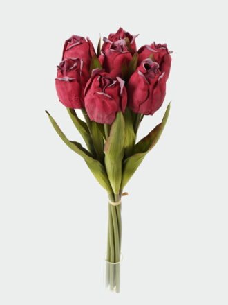 Artificial Flower 15*15*41cm Tulipa *7 bundle(Burn the side) GS-12823004 Bouquet 3,000+ sqm showroom with thousands of artificial flowers, plants & trees ready for global sourcing.