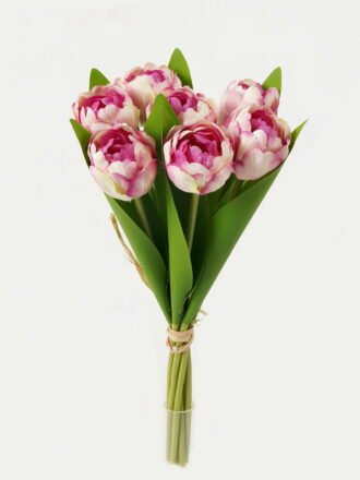 Artificial Flower 16*16*40cm Tulipa *7 bundle GS-128J23013-O2 Bouquet 3,000+ sqm showroom with thousands of artificial flowers, plants & trees ready for global sourcing.