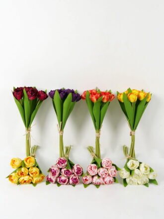 Artificial Flower 16*16*40cm Tulipa *7 bundle GS-128J23013-O2 Bouquet 3,000+ sqm showroom with thousands of artificial flowers, plants & trees ready for global sourcing.