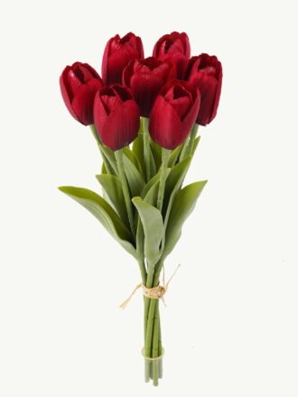 Artificial Flower 12*12*32cm Tulipa *7 bundle GS-128J23015 Bouquet 3,000+ sqm showroom with thousands of artificial flowers, plants & trees ready for global sourcing.