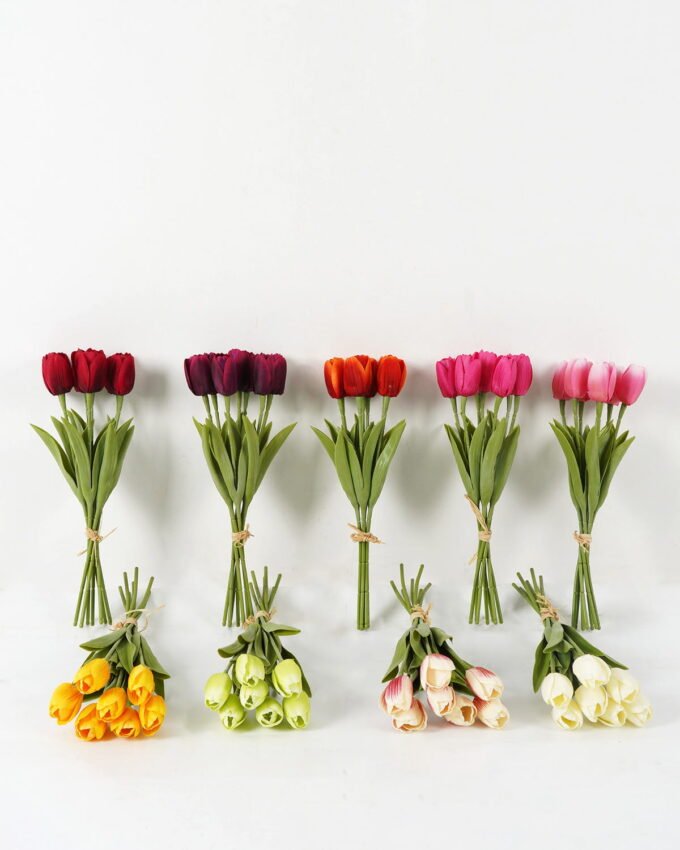 Artificial Flower 12*12*32cm Tulipa *7 bundle GS-128J23015 Bouquet YeahFlower is one of Chinese leading OEM manufacturers and exporters , supplying the silk flowers, wholesale artificial trees