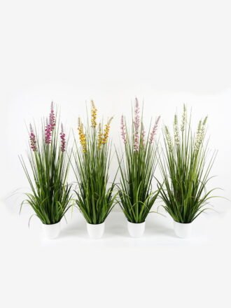 Artificial Grass 60*60*100cm Bellflower grass *7 in PP pot GS-29423004 Grass&PLANT 3,000+ sqm showroom with thousands of artificial flowers, plants & trees ready for global sourcing.