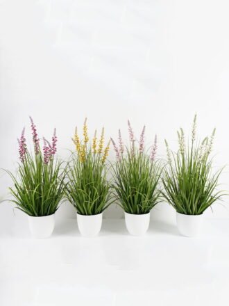 Artificial Grass 60*60*100cm Bellflower grass *7 in PP pot GS-29423004-R1 Grass&PLANT 3,000+ sqm showroom with thousands of artificial flowers, plants & trees ready for global sourcing.