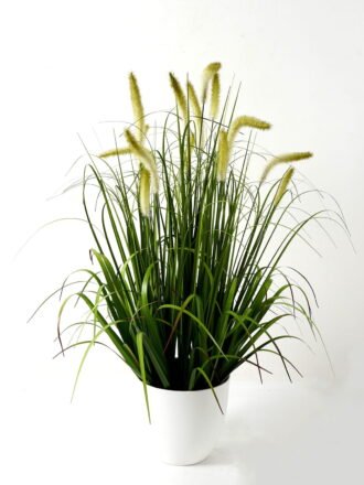 Artificial Grass 70*70*118cm Green bristlegrass *14 in PP pot GS-29423023-Y1 Grass&PLANT 3,000+ sqm showroom with thousands of artificial flowers, plants & trees ready for global sourcing.