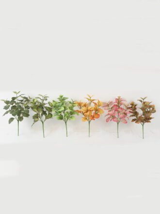 Artificial Plant 23*23*31cm Red vein leaf *4 bush GS-65723003-P1 Leaves&Sprays&Foliages 3,000+ sqm showroom with thousands of artificial flowers, plants & trees ready for global sourcing.