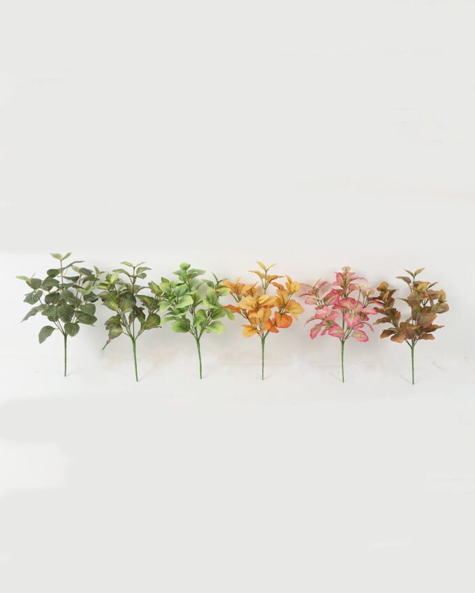 Artificial Plant 23*23*31cm Red vein leaf *4 bush GS-65723003 Leaves&Sprays&Foliages YeahFlower is one of Chinese leading OEM manufacturers and exporters , supplying the silk flowers, wholesale artificial trees