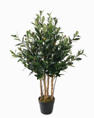 Artificial Tree 60*60*93cm Olive *4 in PP pot /lvs 912 GS-30623006 Tree&Plant YeahFlower is one of Chinese leading OEM manufacturers and exporters , supplying the silk flowers, wholesale artificial trees