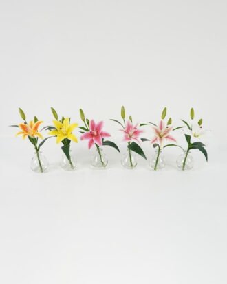 Artificial Flower 26cm Single lily in the glass GS-06923003 Potted Flowers&Plants YeahFlower is one of Chinese leading OEM manufacturers and exporters , supplying the silk flowers, wholesale artificial trees