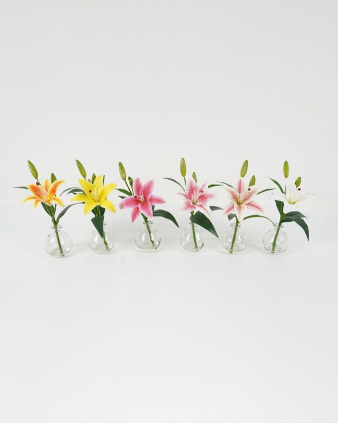 Artificial Flower 26cm Single lily in the glass GS-06923003 Potted Flowers&Plants YeahFlower is one of Chinese leading OEM manufacturers and exporters , supplying the silk flowers, wholesale artificial trees