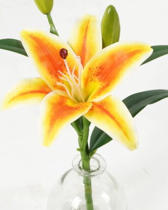 Artificial Flower 26cm Single lily in the glass GS-06923003 Potted Flowers&Plants YeahFlower is one of Chinese leading OEM manufacturers and exporters , supplying the silk flowers, wholesale artificial trees