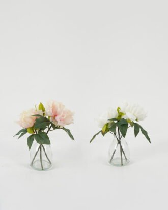 Artificial Flower 27cm Peony *3 single stem in the glass GS-06923005 Potted Flowers&Plants YeahFlower is one of Chinese leading OEM manufacturers and exporters , supplying the silk flowers, wholesale artificial trees