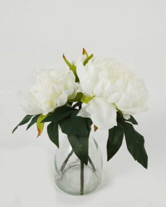 Artificial Flower 27cm Peony *3 single stem in the glass GS-06923005-W1 Potted Flowers&Plants YeahFlower is one of Chinese leading OEM manufacturers and exporters , supplying the silk flowers, wholesale artificial trees
