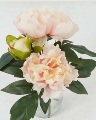Artificial Flower 27cm Peony *3 single stem in the glass GS-06923005 Potted Flowers&Plants YeahFlower is one of Chinese leading OEM manufacturers and exporters , supplying the silk flowers, wholesale artificial trees