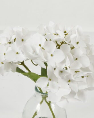 Artificial Flower 29cm Hydrangea *2 single steam in the glass GS-06923008-W1 Potted Flowers&Plants YeahFlower is one of Chinese leading OEM manufacturers and exporters , supplying the silk flowers, wholesale artificial trees