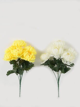 Artificial Flower 20*20*47cm Chrysanthemum *10 bush GS-17723022-W1 Flowers Bush 3,000+ sqm showroom with thousands of artificial flowers, plants & trees ready for global sourcing.