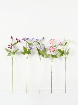 Artificial Flower 15*15*70cm Clematis *2 single stem GS-53623023-W1 Single Flowers 3,000+ sqm showroom with thousands of artificial flowers, plants & trees ready for global sourcing.