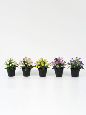 Artificial Flower 15*15*19cm Mini Mum in PP pot GS-03323035 Potted Flowers&Plants 3,000+ sqm showroom with thousands of artificial flowers, plants & trees ready for global sourcing.